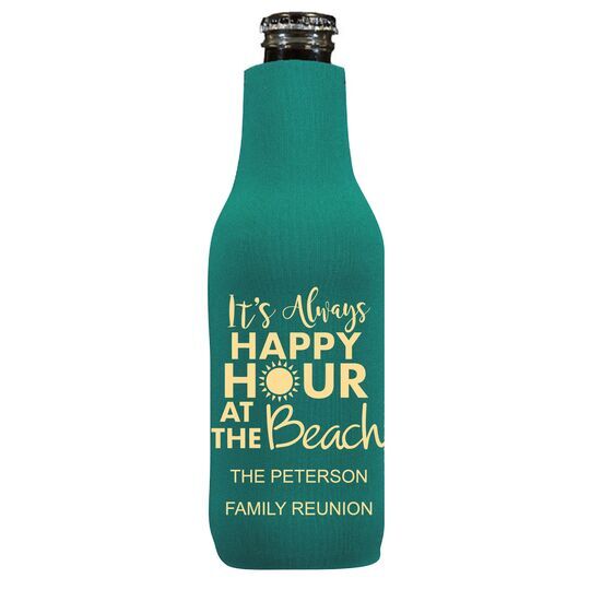 Happy Hour at the Beach Bottle Koozie